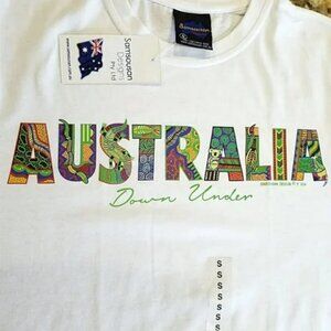 NWT VTG Samsousan Australia Hidden Animal Alphabet Tee S T shirt top